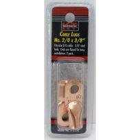 K-T Industries Cable Lug Size, 2-Pack, Copper, 2/0 Cable, 3/8 IN, 2-2350