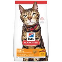 Hill's Science Diet Adult Light Chicken Recipe Dry Cat Food, 10406, 16 LB Bag