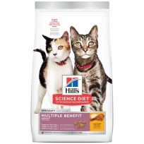 HILL'S SCIENCE DIET ADULT MULTIPLE BENEFIT FOR MULTI-CAT HOUSEHOLDS CHICKEN RECIPE DRY CAT FOOD  15.