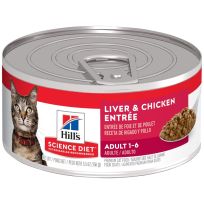 HILL'S SCIENCE DIET ADULT LIVER & CHICKEN ENTRE CANNED CAT FOOD  5.5 OZ  24-PACK
