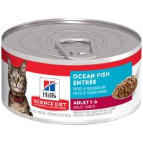 Hill's Science Diet Adult 1-6 Ocean Fish Entre Canned Cat Food, 6612, 5.5 OZ Can