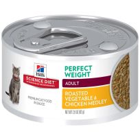Hill's Science Diet Adult Perfect Weight Roasted Vegetable & Chicken Medley Canned Cat Food, 10876, 2.9 OZ Can