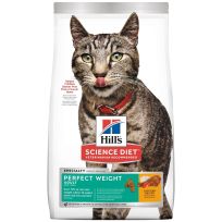 HILL'S SCIENCE DIET ADULT PERFECT WEIGHT CHICKEN RECIPE DRY CAT FOOD  3 LB BAG