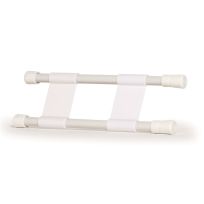 CAMCO RV Cupboard Double Bar Set, 10 IN - 17 IN, 44093, White