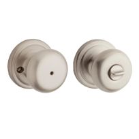 Kwikset Juno Bed / Bath Knob, 97300-829, Satin Nickel