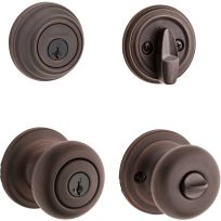 Kwikset 991 Juno Keyed Entry Single Cylinder Deadbolt Combo With Smartkey, 99910-035, Venetian Bronze