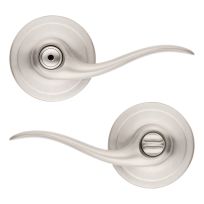 Kwikset Tustin Bed / Bath Lever, 97300-817, Satin Nickel