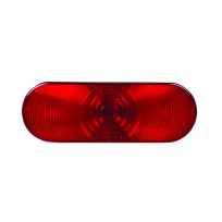 Optronics 6 IN Oval Red Grommet Mount Stop / Turn / Tail Light; Accepts PL-3 Plug, ST70RS