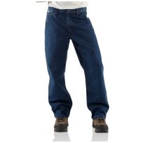 Carhartt Men's Flame-Resistant Signature Denim Dungaree