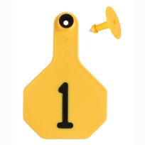 Y-Tex 1# Numbered 3 Star 2-piece Livestock Ear Tags, 25-Pack, 7712001, Yellow