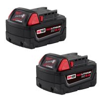 Milwaukee Tool REDLITHIUM 5.0 AH Battery, M18, 2-Pack, 48-11-1852