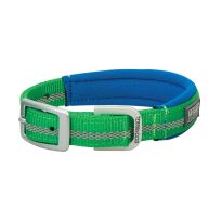 TERRAIN D.O.G. Reflective Neoprene Lined Dog Collar, 07-0860-R6-13, Green, 3/4 IN x 13 IN