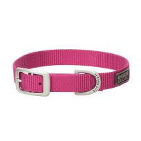 TERRAIN D.O.G. Nylon Single-Ply Dog Collar, 07005-12-15-04, Pink, 3/4 IN x 15 IN