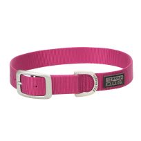 TERRAIN D.O.G. Nylon Single-Ply Dog Collar, 07005-16-19-04, Pink, 1 IN x 19 IN