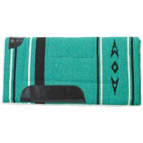 WEAVER EQUINE™ Fleece Lined Acrylic Saddle Pad, 35-1663-P3, Emerald Green, 32 IN x 32 IN