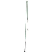 WEAVER EQUINE™ Stock Whip with Rubber Handle and 10 IN Popper, 65-5100-GR/WH, Green / White, 50 IN