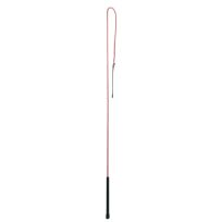 WEAVER EQUINE™ Stock Whip with Rubber Handle and 10 IN Popper, 65-5100-RD/WH, Red / White, 50 IN