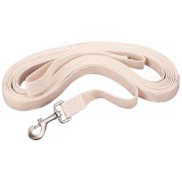 WEAVER EQUINE™ Flat Cotton Lunge Line, with Snap, 35-4011, White, 1 IN x 30 IN