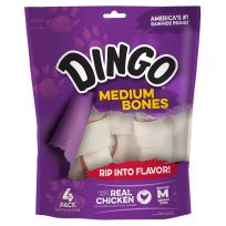 Dingo Medium Chicken Bones 4-Pack, P-95007, 9 OZ