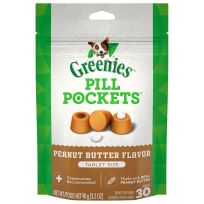 Greenies™ PILL POCKETS™ Peanut Butter Dog Treats, 10100651, 3.2 OZ Bag