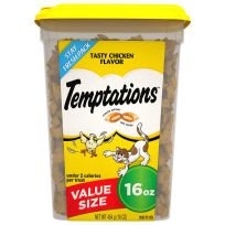Temptations™ Classic Crunchy and Soft Cat Treats Tasty Chicken Flavor, 10112726, 16 OZ Tub