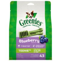 Greenies™ Natural Dog Dental Care Dog Treats Blueberry Flavor for Teenie Dogs, 10122444, 12 OZ Bag