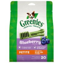 Greenies™ Natural Dental Care Dog Treats Blueberry Flavor for Petite Dogs, 10122446, 12 OZ Bag