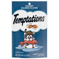 Temptations™ Classic Crunchy and Soft Cat Treats Savory Salmon Flavor, 10162833, 3 OZ Bag