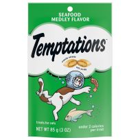 Temptations™ Classic Crunchy and Soft Cat Treats Seafood Medley Flavor, 10162845, 3 OZ Bag