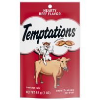 Temptations™ Classic Crunchy and Soft Cat Treats Hearty Beef Flavor, 10168528, 3 OZ Bag