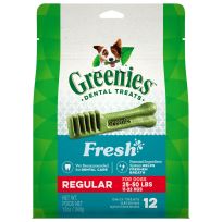 Greenies™ Natural Dog Dental Care Dog Treats Fresh Flavor for Regular Dogs, 10217282, 12 OZ Bag