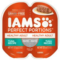 IAMS Healthy Adult Grain Free Wet Cat Food Paté Tuna Recipe, 10218572, 1.3 OZ Pouch