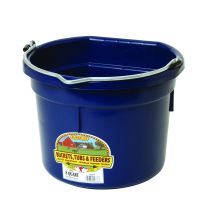 Little Giant Flat Back Plastic Bucket, Navy, P8FBNAVY6, 8 Quart