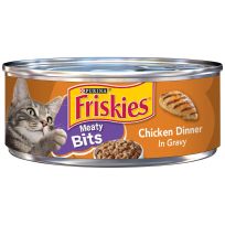 PURINA® Friskies® Meaty Bits With Chicken Dinner In Gravy Cat Food, 5.5 OZ Can