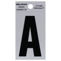 Hillman Square Cut Self Adhesive Letters, 839320, 2 IN