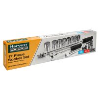 Harvest Forge 1/2 IN Drive. Socket Set, SAE, 17-Piece, 36726