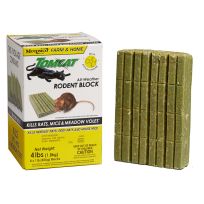 TOMCAT All Weather Rodent Block Kills Rats, Mice & Meadow Voles, 32465, 4 LB