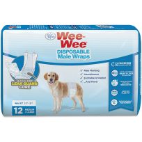 Four Paws Wee Wee Disposable Male Dog Wraps, 12-Pack, 100539680, Medium / Large
