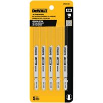 DEWALT T-Shank Cobalt Steel Jig Saw Blade, 18 TPI, 5-Pack, DW3774-5, 3 IN