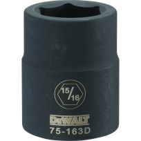 DEWALT 6-Point  3/4 Drive Standard Impact Socket, DWMT75163OSP, 15/16 IN