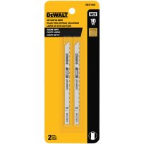 DEWALT U-Shank High-Carbon Steel Jigsaw Blades, 10 TPI, 2-Pack, DW3710H2, 4 IN