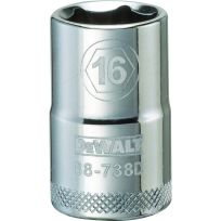 DEWALT 6-Point 1/2 IN Drive Socket, DWMT88738OSP, 16 mm