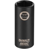 DEWALT 6-Point 3/8 Drive Deep Impact Ready Socket, DW2290, 3/4 IN