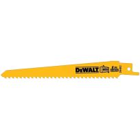 DEWALT Taper Back Bi-Metal Reciprocating Blade, 6 IN, 3 TPI, 5-Pack, DW4801