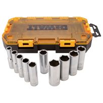 DEWALT 1/2 IN Drive Deep Socket Set, SAE,10-Piece, DWMT73814