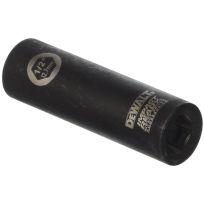 DEWALT 6-Point 3/8 IN Drive Deep Socket Impact Ready, DW2286, 1/2 IN