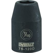 DEWALT 6-Point 1/2 Drive Standard Impact Socket, DWMT75120OSP, 7/16 IN