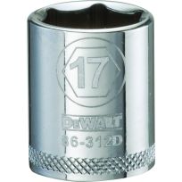 DEWALT 6-Point 3/8 IN Drive Socket, DWMT86312OSP, 17 mm