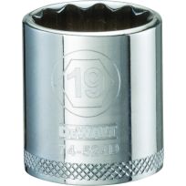 DEWALT 12-Point 3/8 IN Drive Socket, DWMT74524OSP, 19 mm