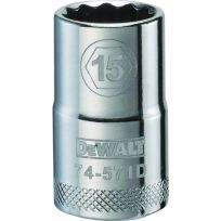 DEWALT 12-Point 1/2 IN Drive Socket, DWMT74571OSP, 15 mm